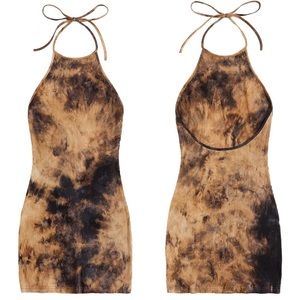 Tye dye Halter Mini Bodycon Dress